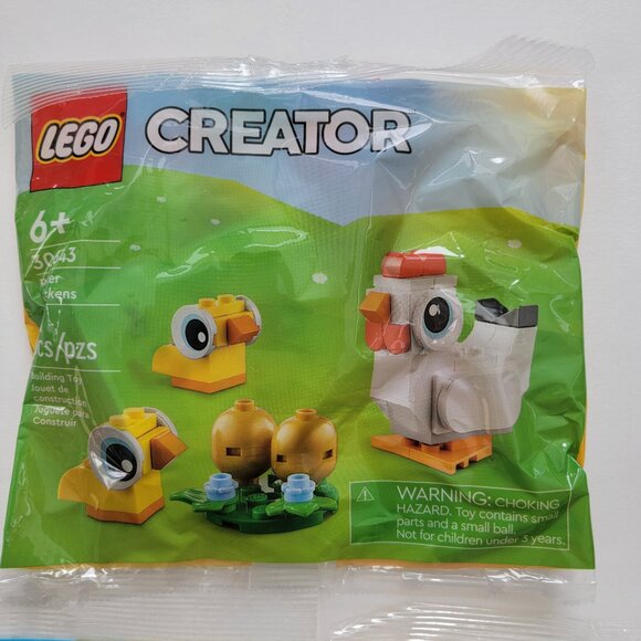 3 Easter Lego polybags: Easter Chickens, Easter Bunny, Easter Bunny Colorful Egg - Picture 5 of 7